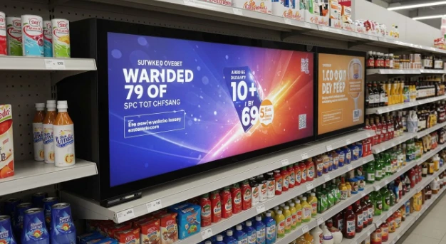 Skrins LCD mġebbda għal Supermarkets u Ħwienet tal-grocer
