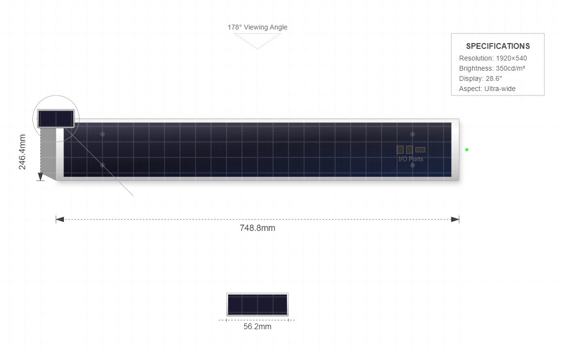 The 28.6 Inch Bar Display The 28.6 Inch Bar Display